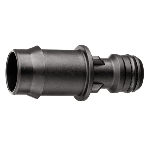 Snap garden hose fitting (stage 2 de-sludge fitting)