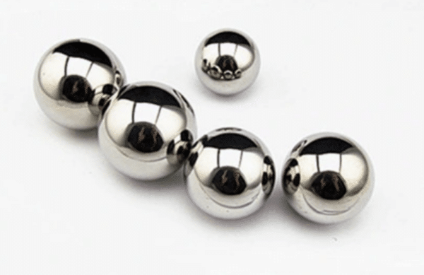 VHB-220-508V polished stainless steel balls in multiple sizes, used for laboratory, mixing, grinding, or industrial