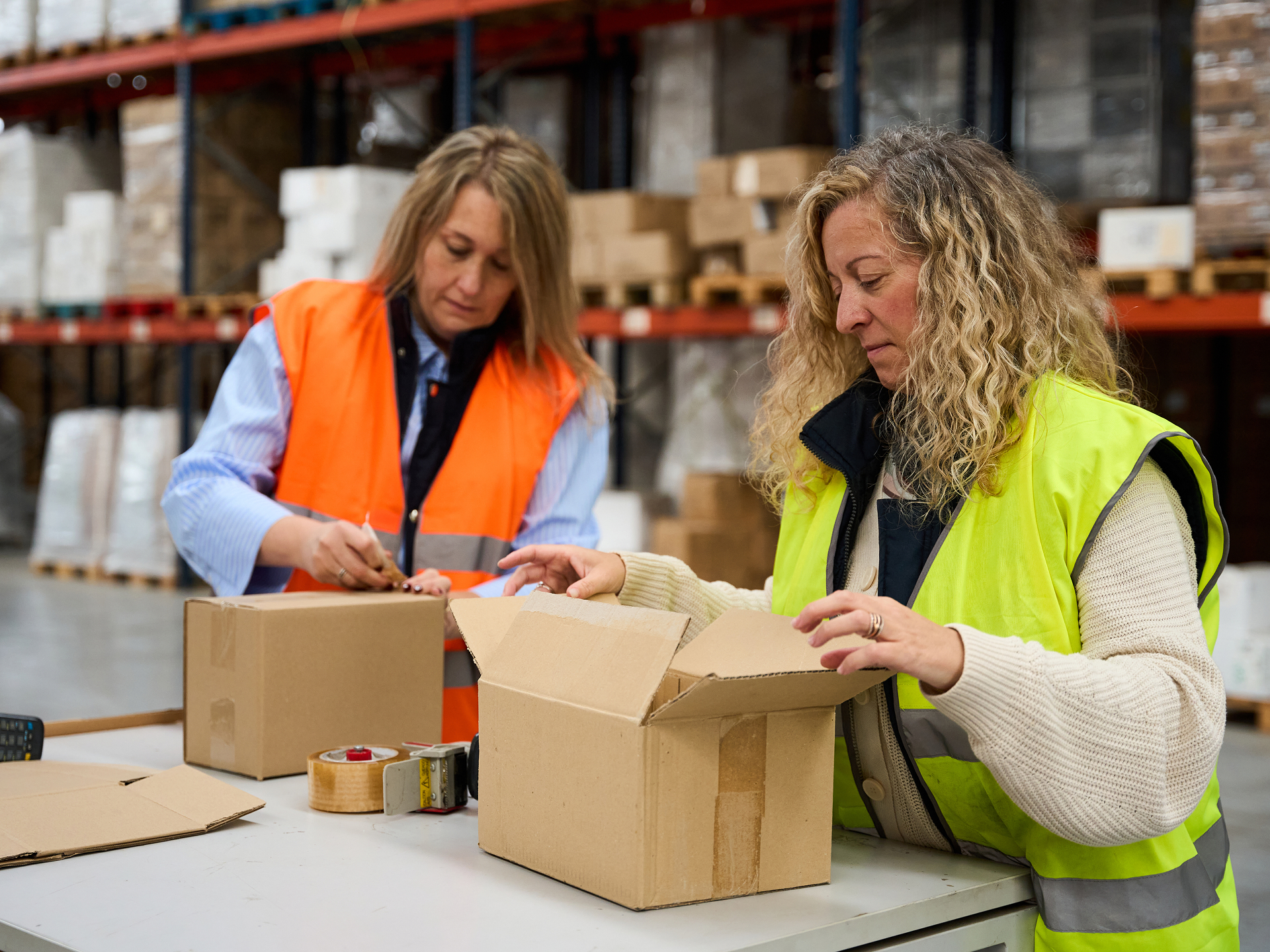 Azpack warehouse pickers assembling kit orders for customers